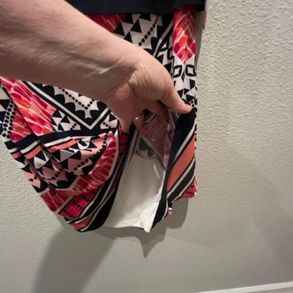 NEW VINCE CAMUTO Size 12 Pink & Navy Stretchy Pullover Tank Dress - Picture 9 of 12